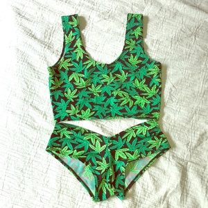 ~Pot Leaf Rave/Festival 2 Piece~